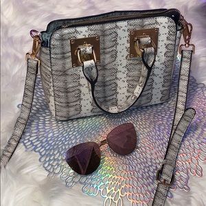 Small Snakeskin Purse with Removable Strap